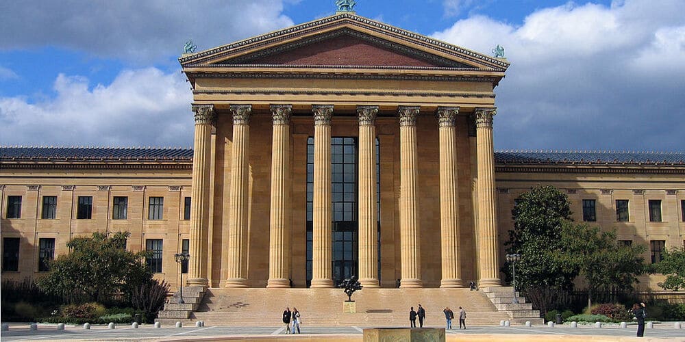 Fachada principal del Museo de Arte de Filadelfia