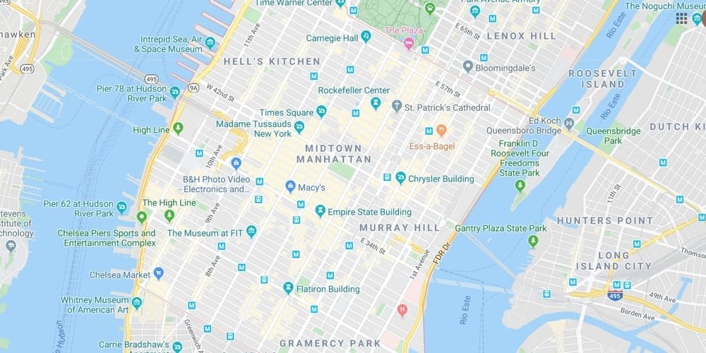 Mapa del Midtown Manhattan