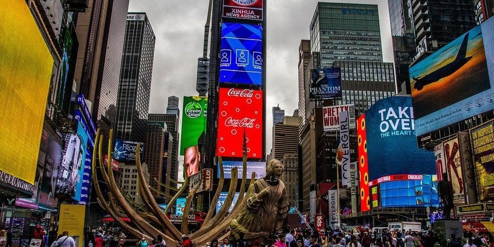 Times Square durante la visita a Nueva York en 6 días