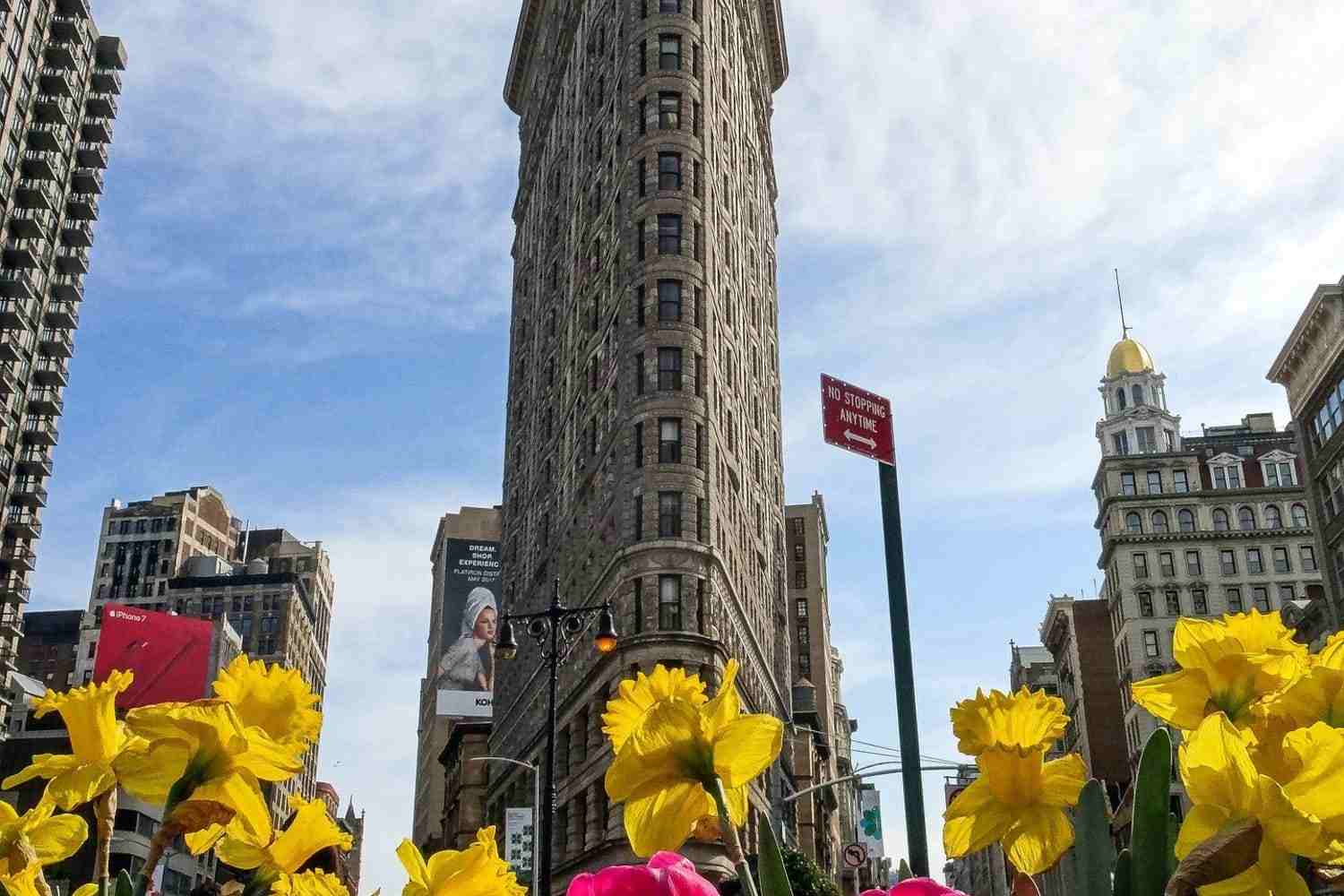 El emblemático Flatiron durante la primavera en Nueva York.