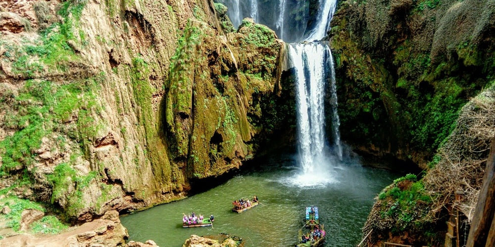 Visita las cascadas de Ouzoud y navega en sus barcas en Marruecos