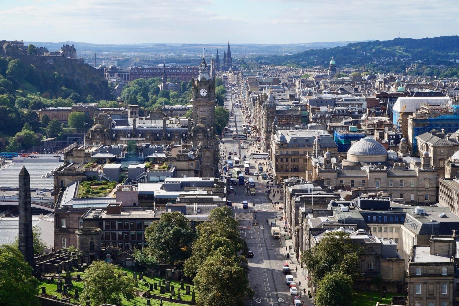 Vista de la Ciudad Vieja de Edimburgo