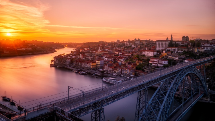 Vistas panorámicas ciudad de Oporto