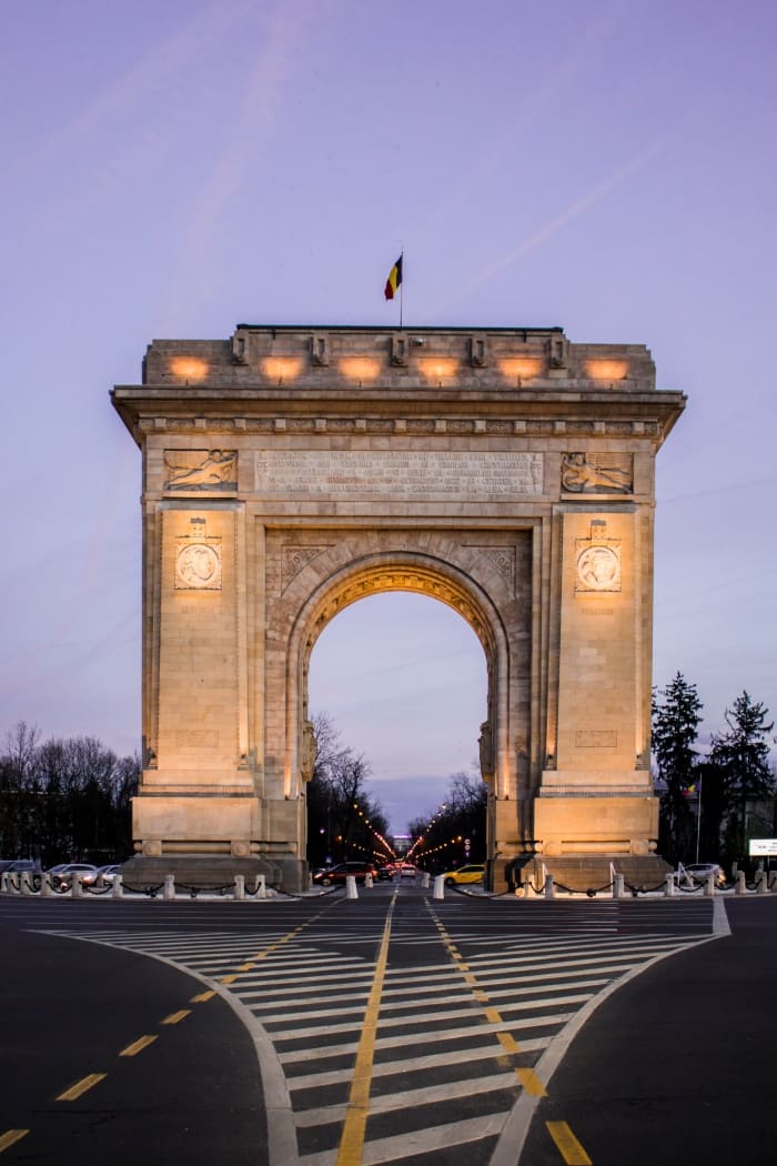 Actual Arco de Triunfo Bucarest.