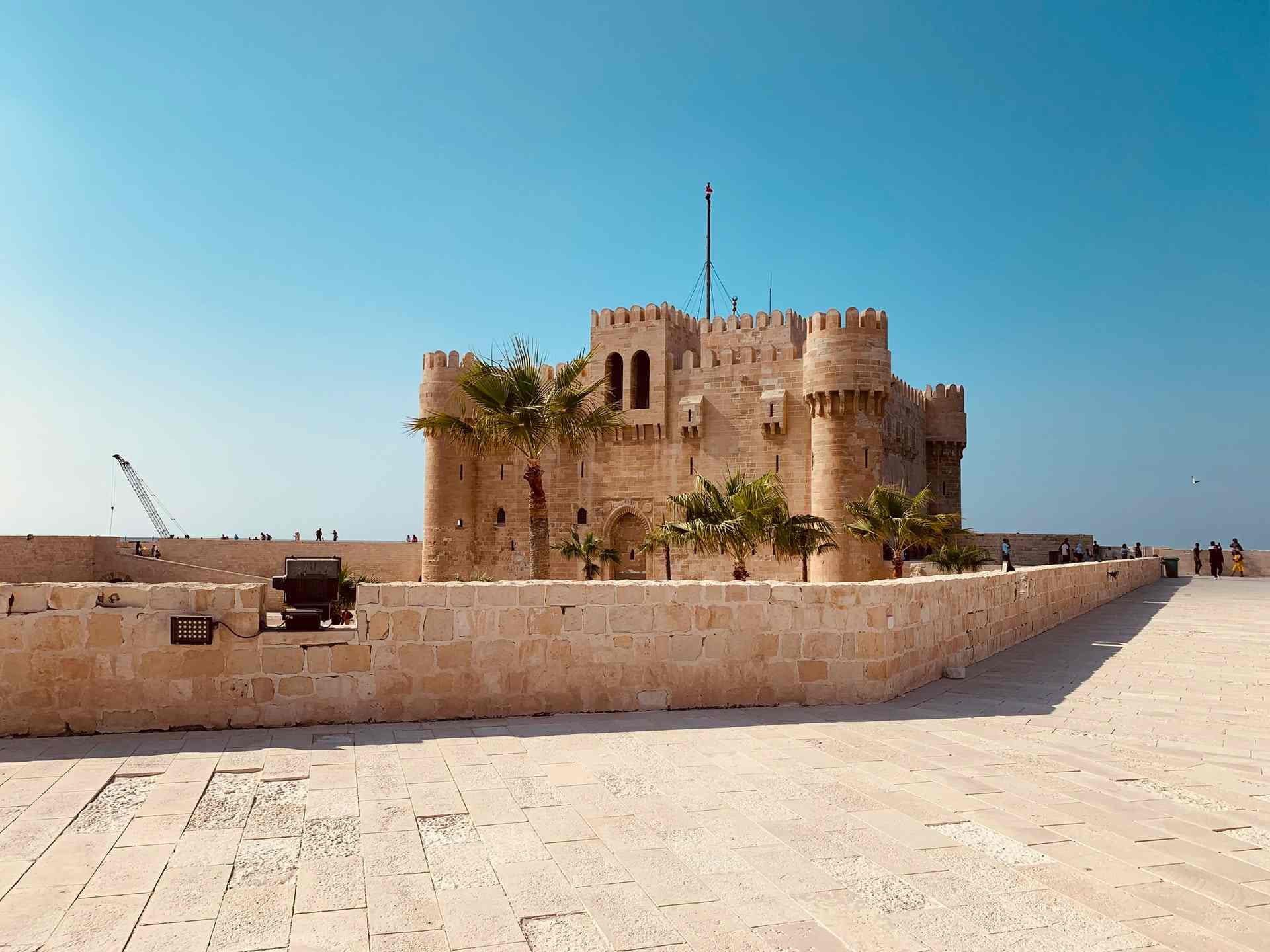 Vista de la ciudadela de Qaitbay en Alejandría.