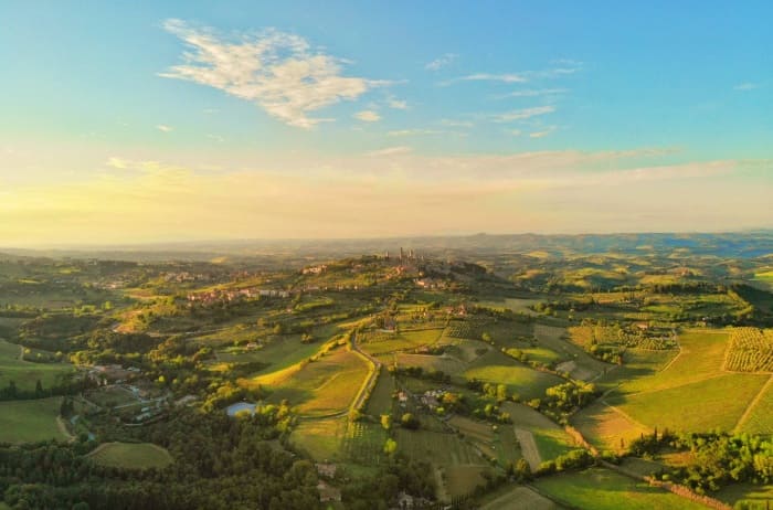 Vistas panorámicas entorno de la Toscana.