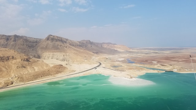 Vista aérea del Mar Muerto